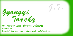 gyongyi toreky business card