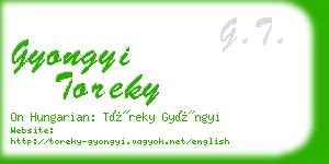 gyongyi toreky business card